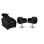 Zestaw Mebli Ayala Comfort + 2 Fotele Globe Czarne Podstawa Kwadrat Misa Czarna - 2