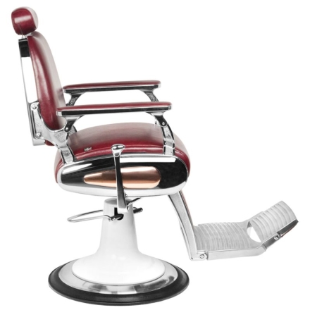 Gabbiano fotel barberski Moto Style bordowy - 2