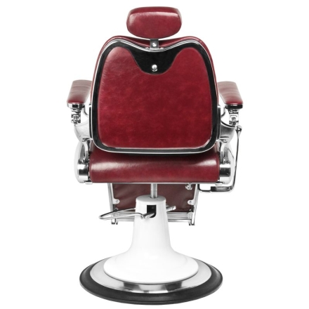 Gabbiano fotel barberski Moto Style bordowy - 5