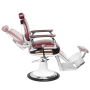 Gabbiano fotel barberski Moto Style bordowy - 5
