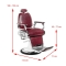Gabbiano fotel barberski Moto Style bordowy - 5