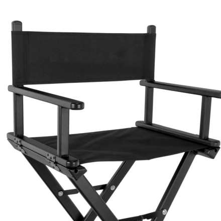Krzesło do makijażu Glamour aluminiowe czarne - 2
