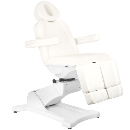 Fotel kosmetyczny elektr. Azzurro 869AS pedi obrotowy 5 siln. biały - 6