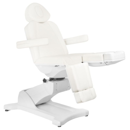 Fotel kosmetyczny elektr. Azzurro 869AS pedi obrotowy 5 siln. biały - 9