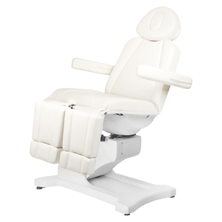 Fotel kosmetyczny elektr. Azzurro 869AS pedi obrotowy 5 siln. biały - 13