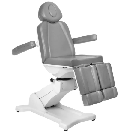 Fotel kosmetyczny elektr. Azzurro 869AS pedi obrotowy 5 siln. szary - 2