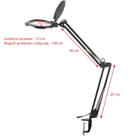 Lampa lupa led Glow Moonlight 8012/5' biała do blatu - 4