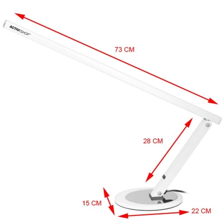 Lampa na biurko Slim 20W biała - 3