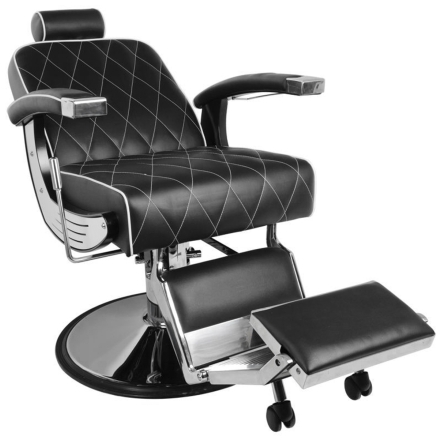 Gabbiano fotel barberski Imperial czarny - 5