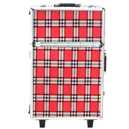 KUFER KOSMETYCZNY S-015 RED GRID - 6