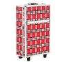 KUFER KOSMETYCZNY S-015 RED GRID - 2