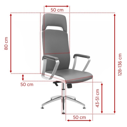 Fotel kosmetyczny Rico A 1501-1 do pedicure i makijażu szaro-biały - 5