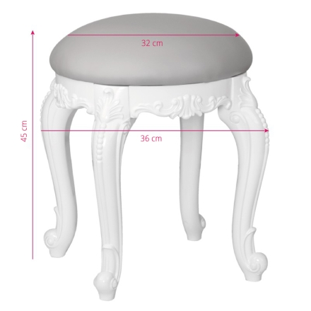 Taboret Azzurro styl 60-01 szary - 3