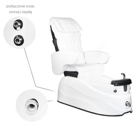 Fotel pedicure spa AS-122 white z funkcją masażu - 2