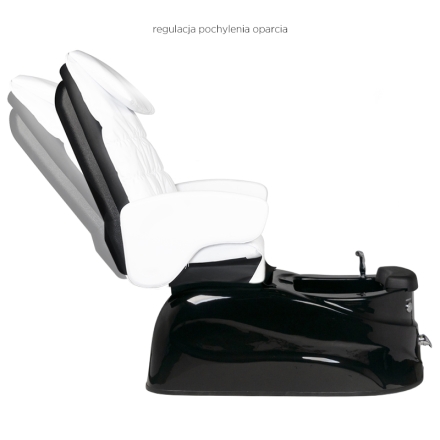 Fotel pedicure spa AS-122 biało-czarny z funkcją masażu - 5