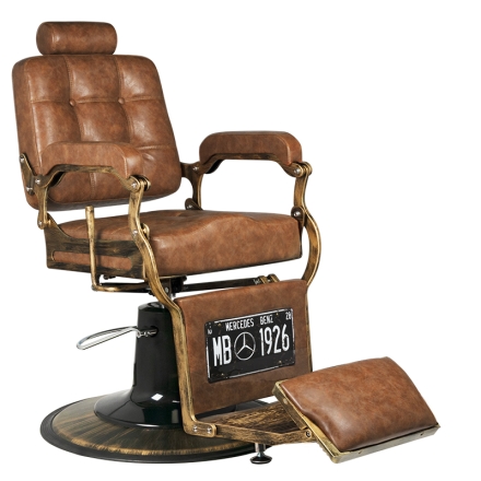 Gabbiano fotel barberski Boss Old Leather jasnobrązowy - 2