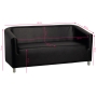 Gabbiano sofa do poczekalni M021 czarna - 3