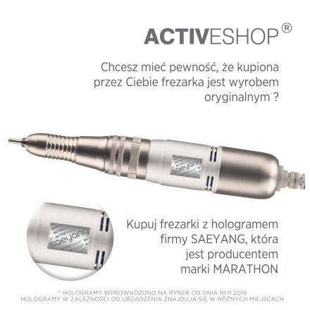 Zestaw Manicure Pedicure Frezarka Marathon 3 Champion + Frezy Diamentowe Ceramiczne Nośnik Kapturki Ścierne Acurata Exo - 11