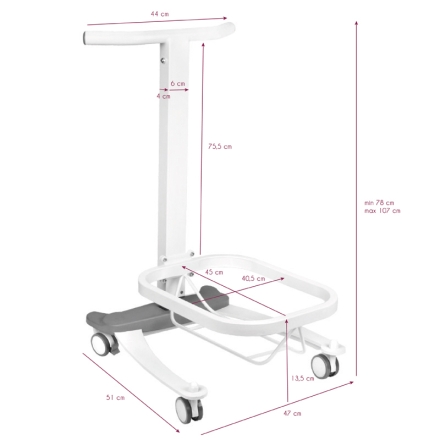 Brodzik do pedicure Comfort na kółkach z fukcją Lift - 5