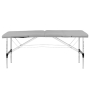 Stół składany do masażu aluminiowy komfort Activ Fizjo 2 segmentowy szary - 4