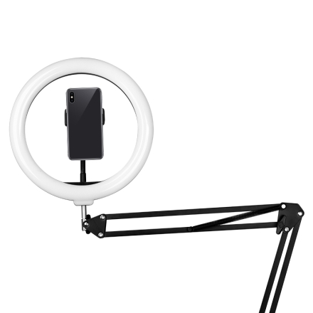 Lampa pierścieniowa Ring light 10' 8W led czarna do blatu - 2