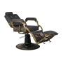 Gabbiano fotel barberski Boss HD Old Leather czarny - 7