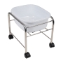 Brodzik do pedicure prosty z kółkami chrom - 2