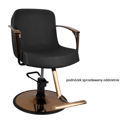 Gabbiano fotel do stylizacji miedziany Bolonia czarny - 5