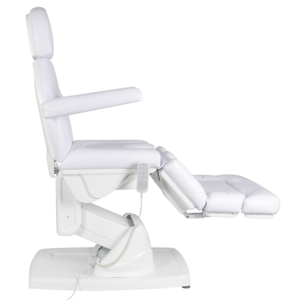 Fotel kosmetyczny podoloogiczny elektr. Kate 4 siln. biały - 4