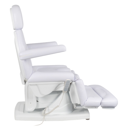 Fotel kosmetyczny podoloogiczny elektr. Kate 4 siln. biały - 6