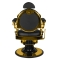 Gabbiano fotel barberski Giulio Gold czarny - 2