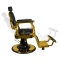 Gabbiano fotel barberski Giulio Gold czarny - 4