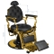 Gabbiano fotel barberski Giulio Gold czarny - 5