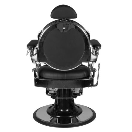 Gabbiano fotel barberski Giulio Silver czarny - 3