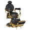Gabbiano fotel barberski Cesare Gold czarny - 1