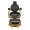 Gabbiano fotel barberski Cesare Gold czarny - 2