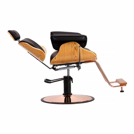 Gabbiano fotel fryzjerski Florencja z regulowanym zagłówkiem czarny - 5