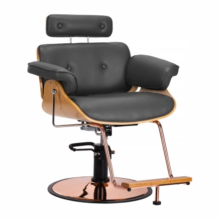 Gabbiano fotel fryzjerski Florencja z regulowanym zagłówkiem szary