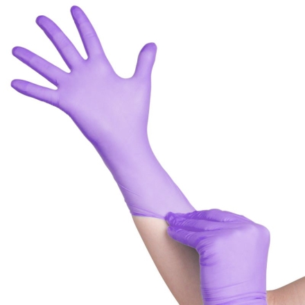 All4med jednorazowe rękawice diagnostyczne nitrylowe fioletowe xs - 2