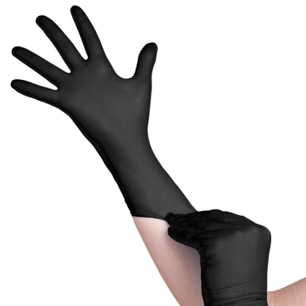 All4med jednorazowe rękawice diagnostyczne nitrylowe czarne XS - 2