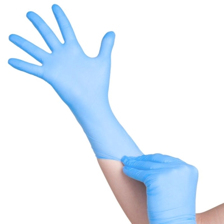 All4med jednorazowe rękawice diagnostyczne nitrylowe niebieskie s - 3