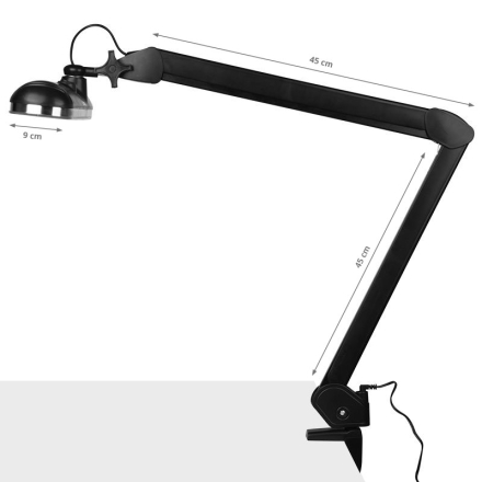 Lampa warsztatowa led Elegante 801-s z imadełkiem standard czarna - 5