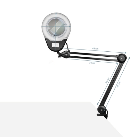 Lampa lupa led eco czarna do blatu - 3