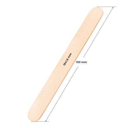 Szpatułka drewniana duża 150x18x1.8 mm - 150 sztuk - 2