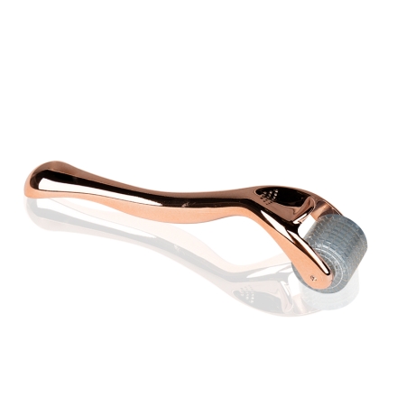 Derma roller do mezoterapii rose gold 0,5 mm 192 igły tytanowe