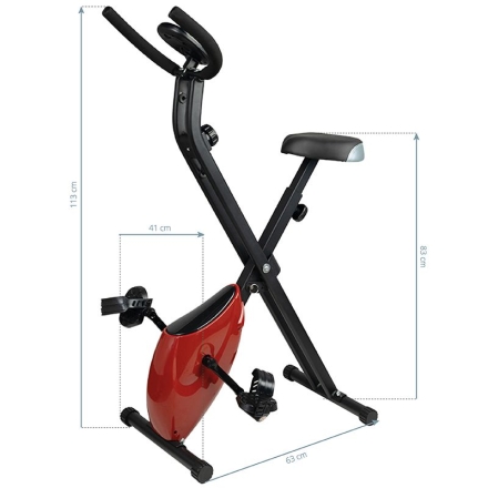 ROWER TRENINGOWY X-BIKE SKŁADANY CZERWONY - 5