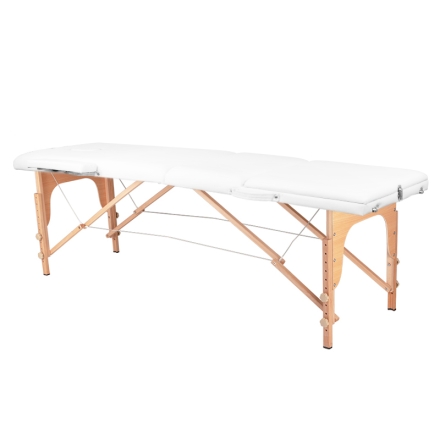 Stół składany do masażu wood komfort Activ Fizjo 3 segmentowe biały