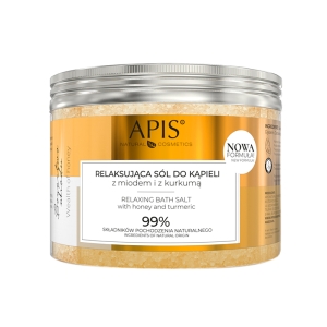 Apis bogactwo miodu, relaksująca sól do kąpieli z miodem i z kurkumą 650 g