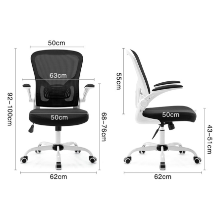 Fotel biurowy Comfort 73 biało - czarny - 5