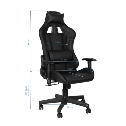 Fotel gamingowy Premium 912 czarny - 8